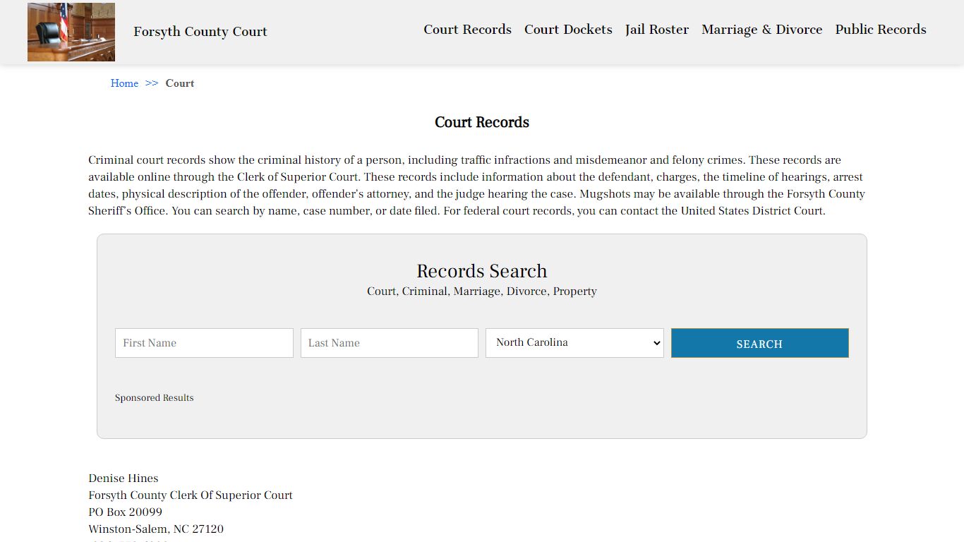 Court Records | Forsyth County Court